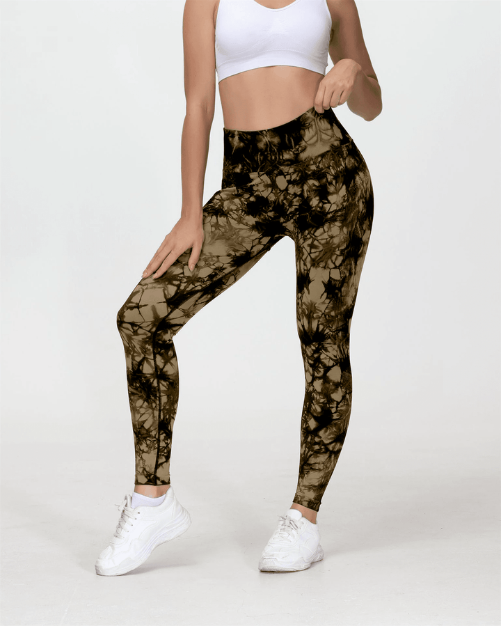 Chic Marble Print Scrunch Leggings