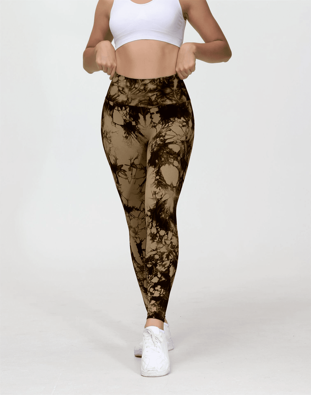 Chic Marble Print Scrunch Leggings