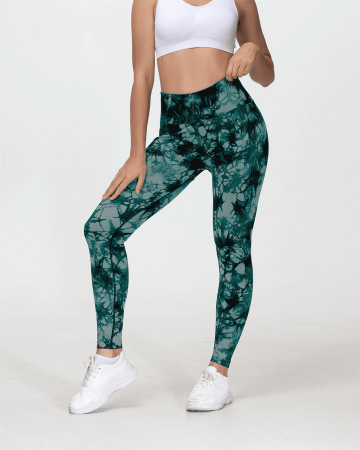Chic Marble Print Scrunch Leggings