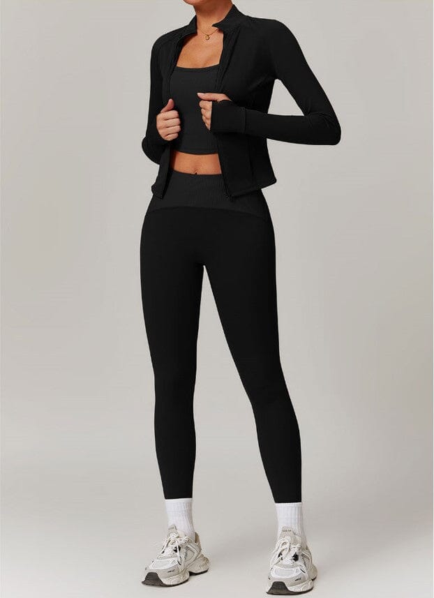 Ultimate Infinite Jacket Gym Set - Stylish Leggings & Performance Top