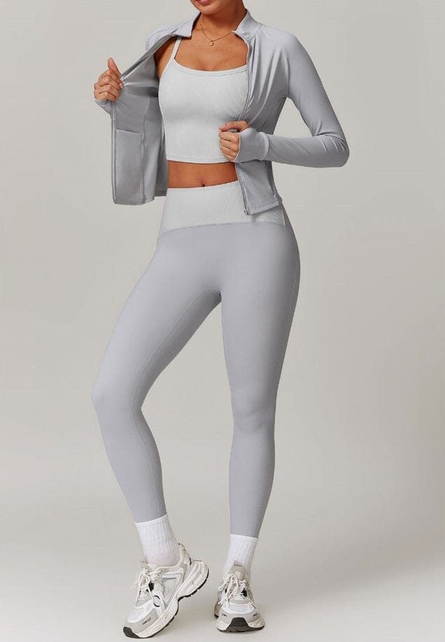 Ultimate Infinite Jacket Gym Set - Stylish Leggings & Performance Top