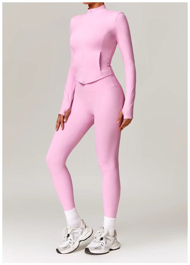 Enchanting Workout Tracksuit Set - Stylish Leggings & Top