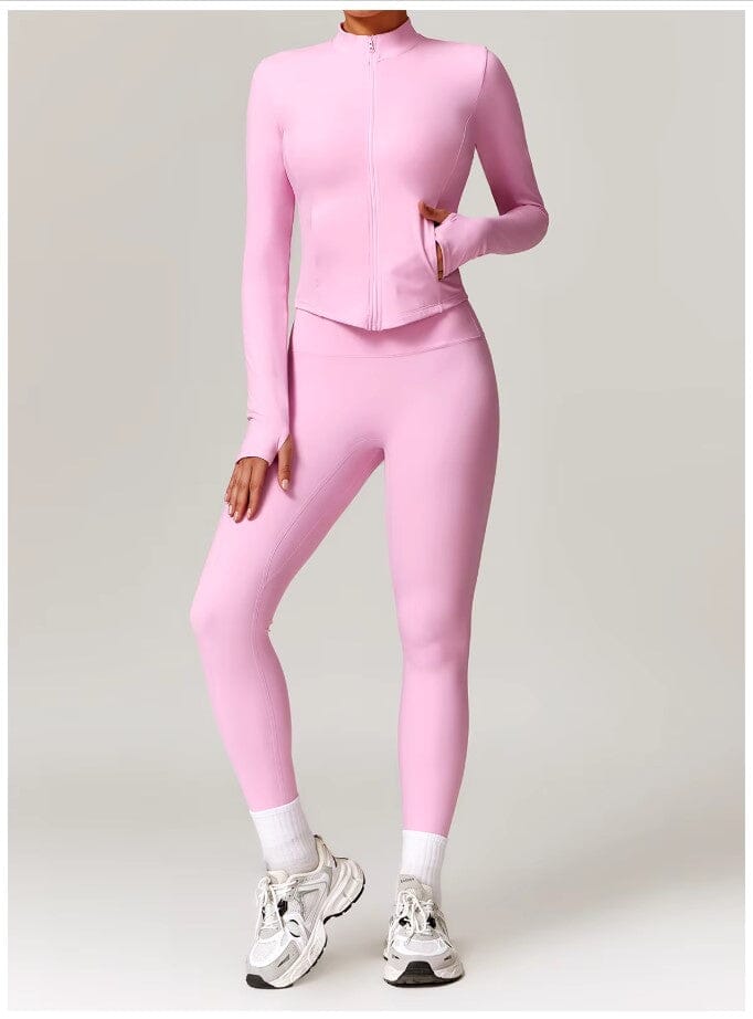 Enchanting Workout Tracksuit Set - Stylish Leggings & Top