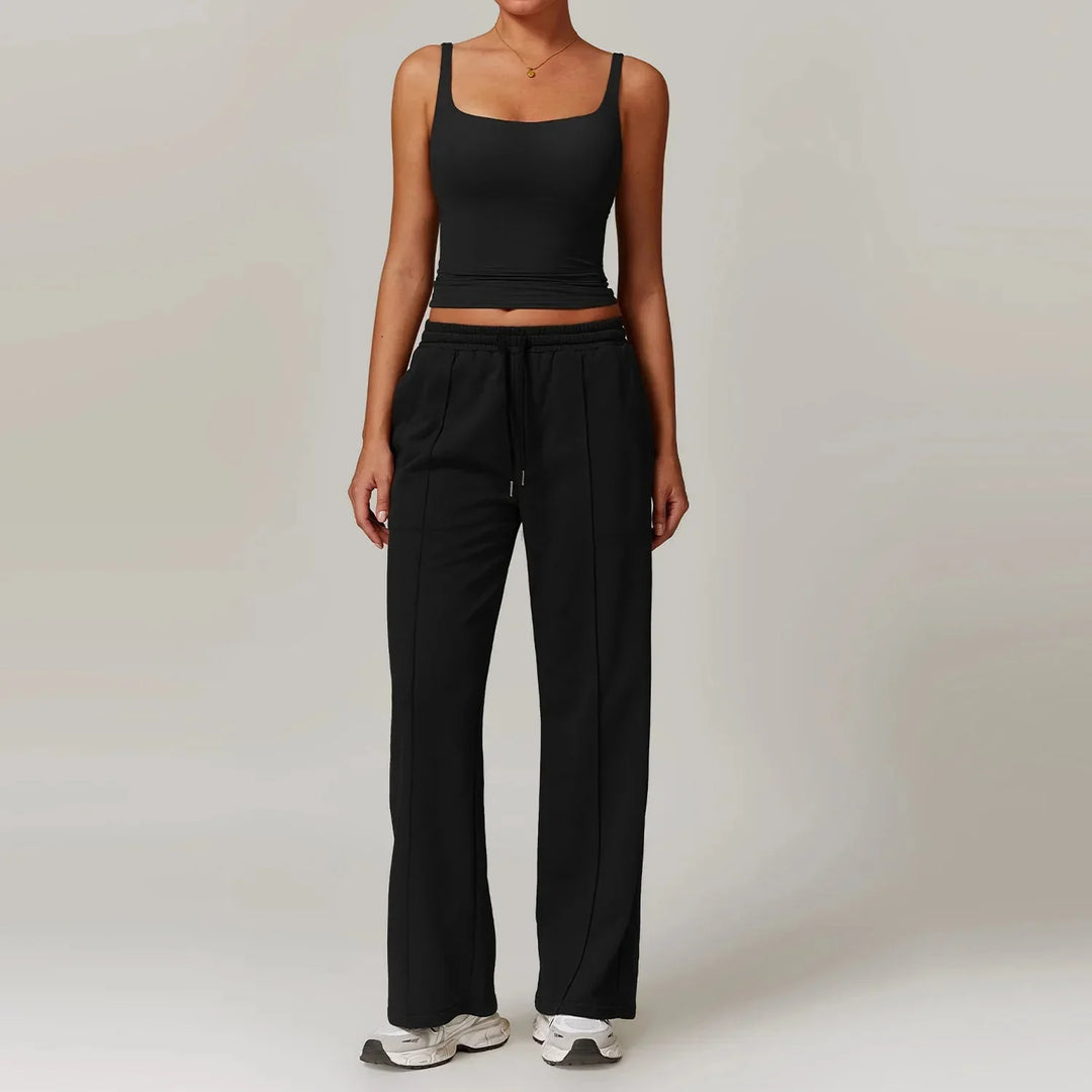 Ultimate Synergy Workout Set - Stylish Crop Top & Trendy Pants
