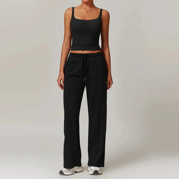 Ultimate Synergy Workout Set - Stylish Crop Top & Trendy Pants