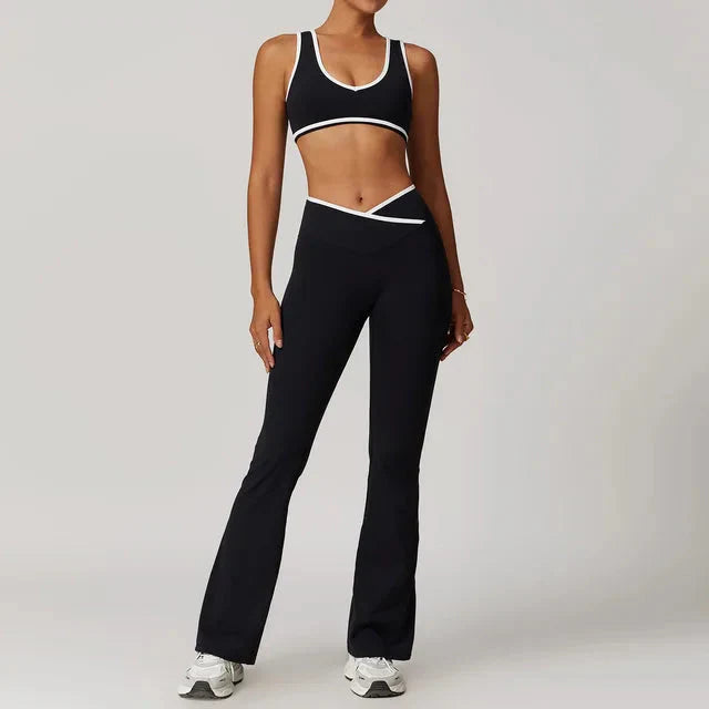 Elevate Your Workout: Myriad Gym Set with Stylish Leggings and Supportive Bra
