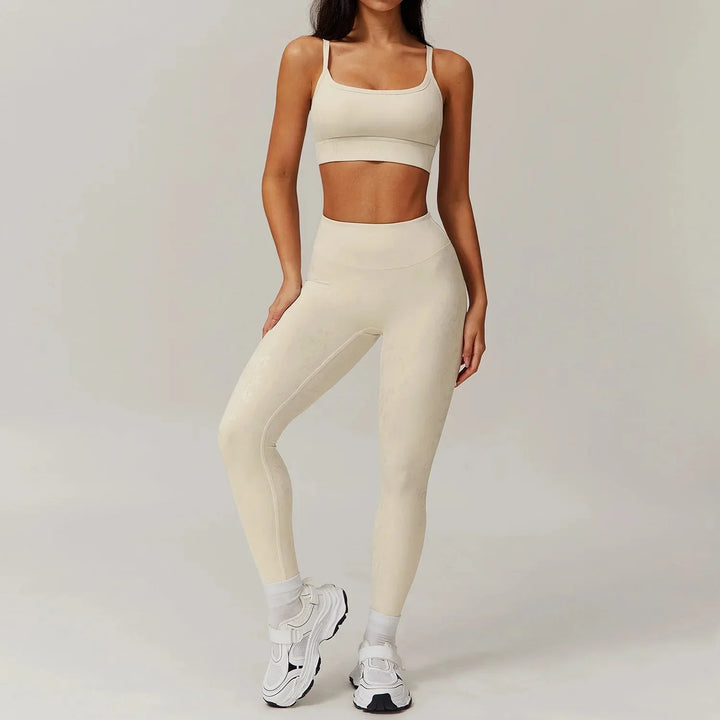 Elevate Your Workout: Synchronized Performance Leggings & Bra Set