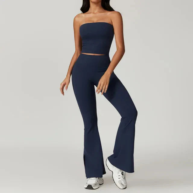 Elevate Your Workout: Flared Performance Leggings & Top Set