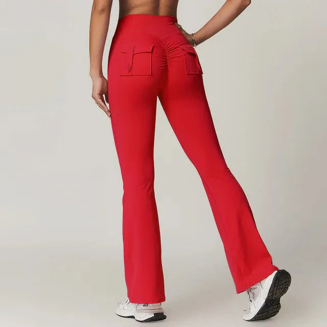 Stylish League Flared Pocket Leggings for Ultimate Comfort and Versatility