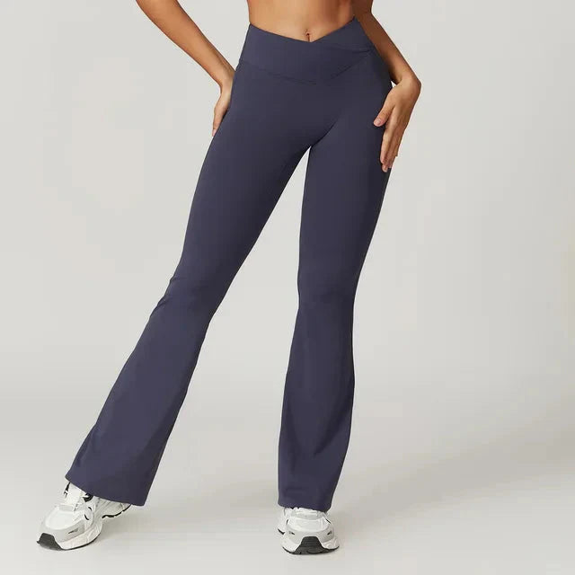 Chase Elegant High-Waisted Flared Trousers