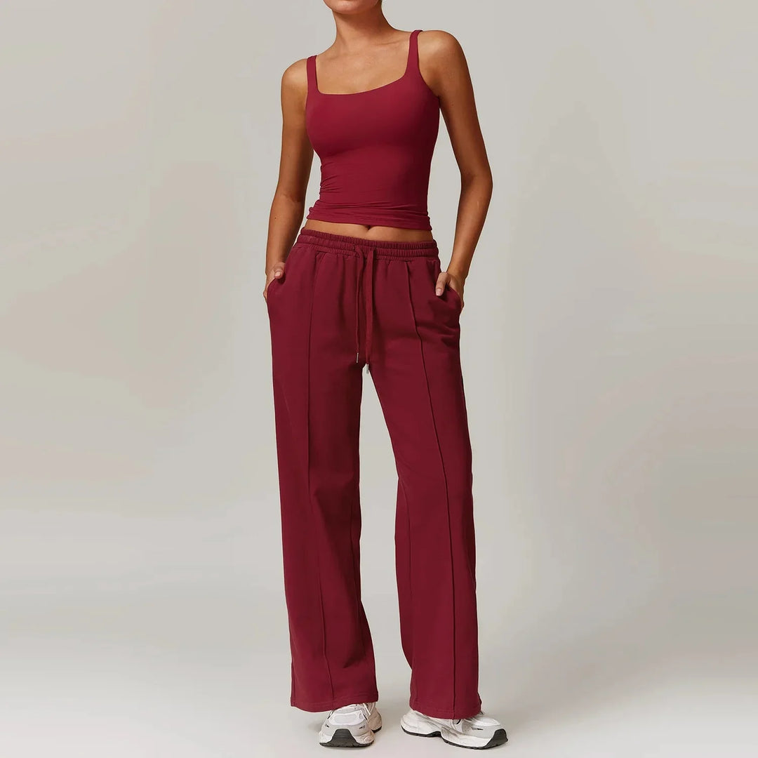 Ultimate Synergy Workout Set - Stylish Crop Top & Trendy Pants