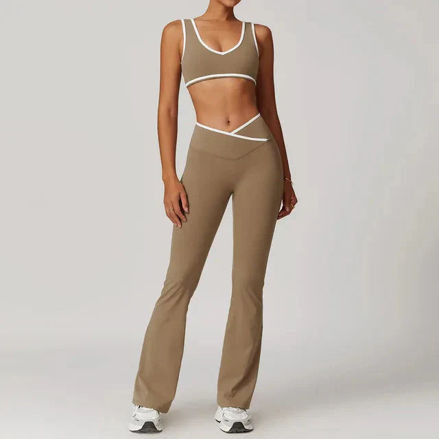 Elevate Your Workout: Myriad Gym Set with Stylish Leggings and Supportive Bra