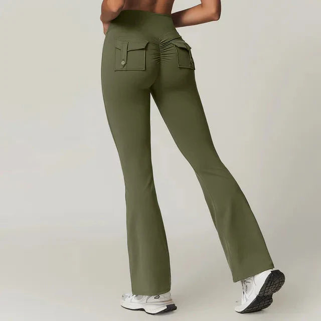 Stylish League Flared Pocket Leggings for Ultimate Comfort and Versatility