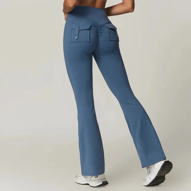Stylish League Flared Pocket Leggings for Ultimate Comfort and Versatility