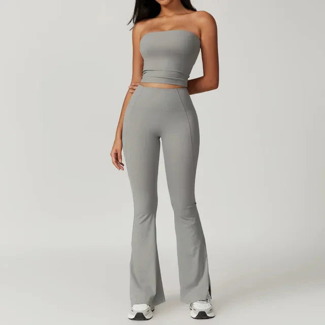 Elevate Your Workout: Flared Performance Leggings & Top Set