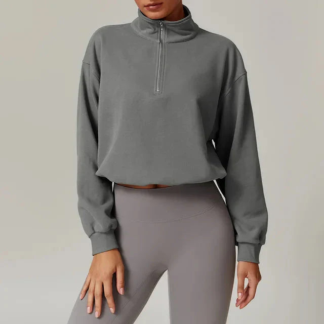 Elevate Your Style with the Chic High Collar Sweatshirt