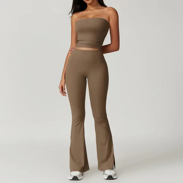 Elevate Your Workout: Flared Performance Leggings & Top Set