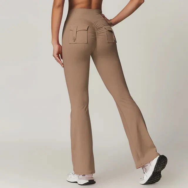 Stylish League Flared Pocket Leggings for Ultimate Comfort and Versatility