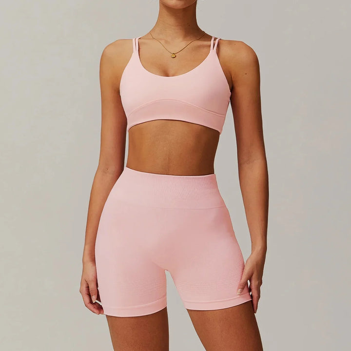Personalized Engraved Fitness Ensemble - Stylish Shorts & Top Set