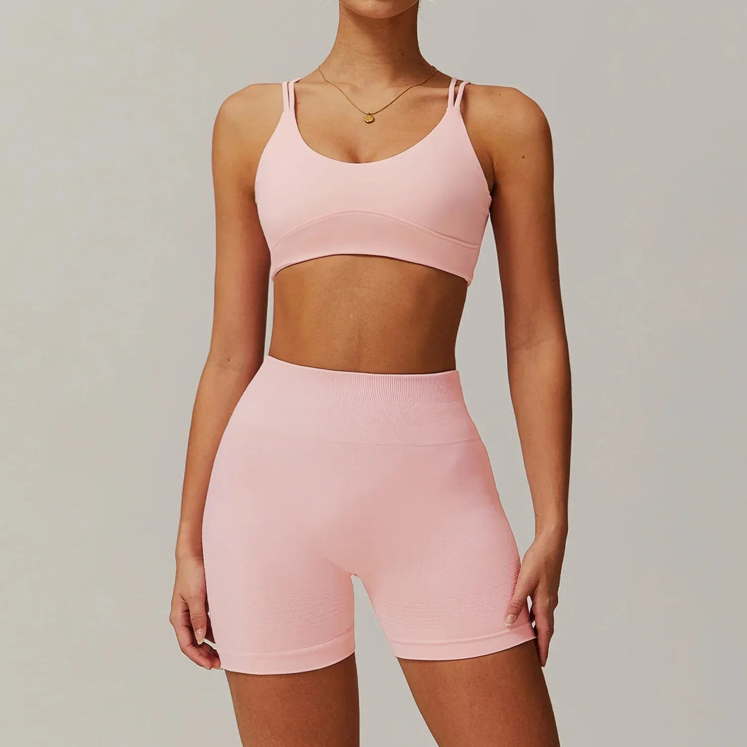 Personalized Engraved Fitness Ensemble - Stylish Shorts & Top Set