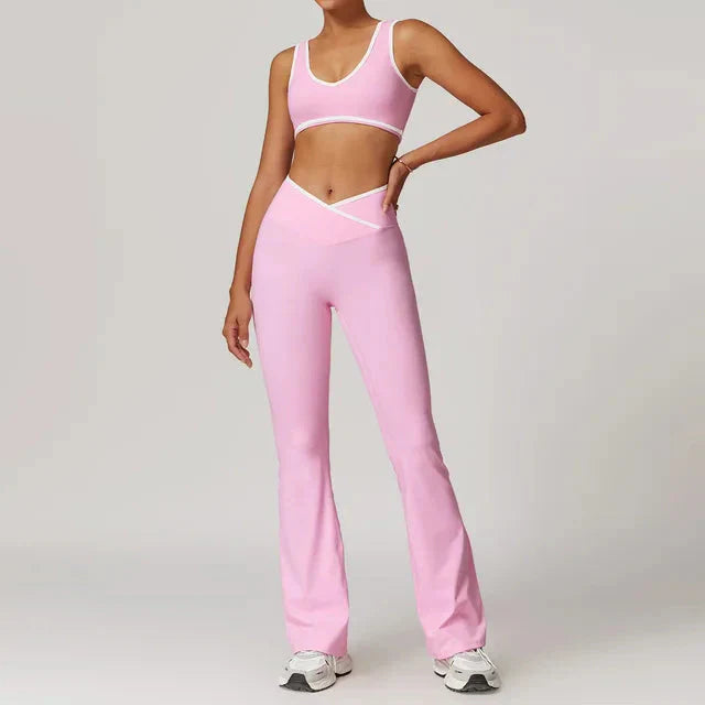 Elevate Your Workout: Myriad Gym Set with Stylish Leggings and Supportive Bra