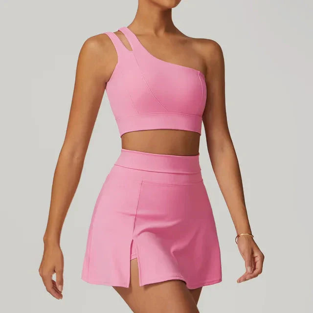 Dynamic Performance Sports Set - Stylish Skirt & Top Combo