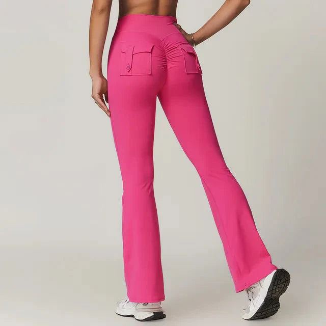 Stylish League Flared Pocket Leggings for Ultimate Comfort and Versatility