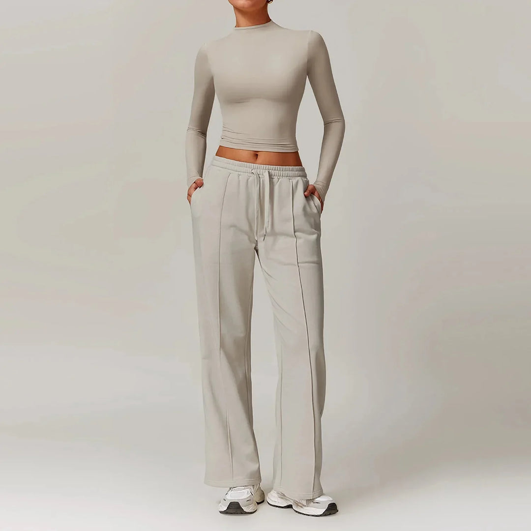 Synergy Fitness Ensemble - Stylish Long Sleeve & Perfect Fit Pants