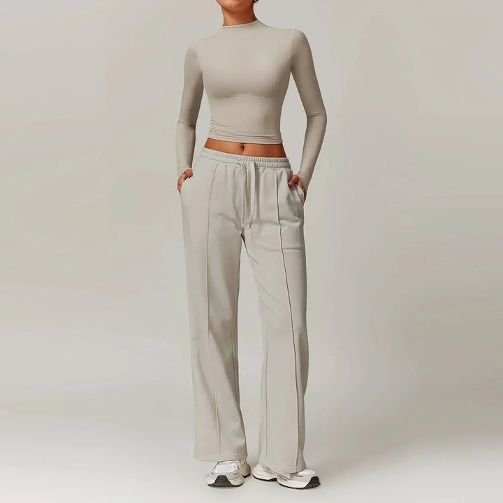 Synergy Fitness Ensemble - Stylish Long Sleeve & Perfect Fit Pants