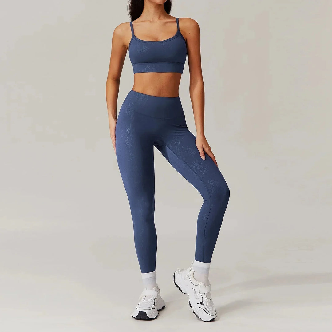 Elevate Your Workout: Synchronized Performance Leggings & Bra Set