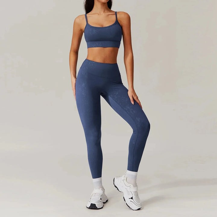 Elevate Your Workout: Synchronized Performance Leggings & Bra Set