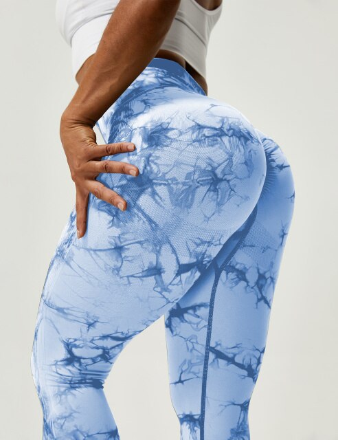 Chic Marble Print Scrunch Leggings