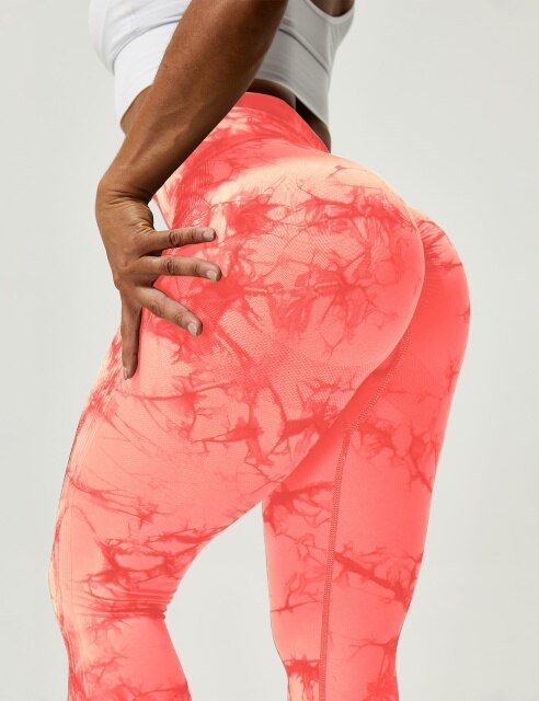 Chic Marble Print Scrunch Leggings