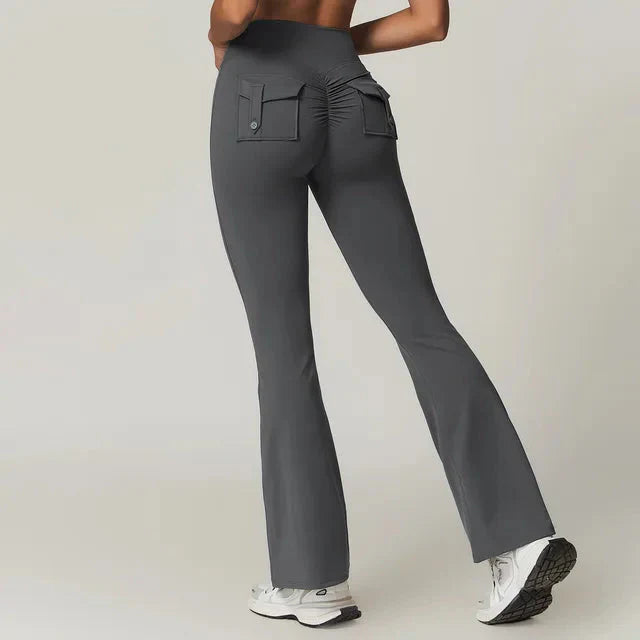 Stylish League Flared Pocket Leggings for Ultimate Comfort and Versatility